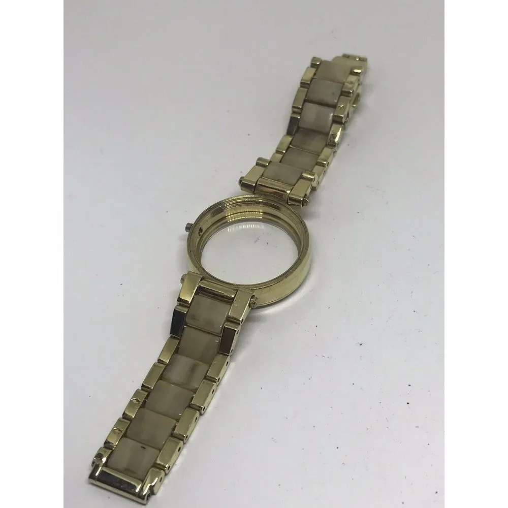 Michael Kors Watch Bracelet Links Case Use For Parts Used Band Z255 16mm Twotone